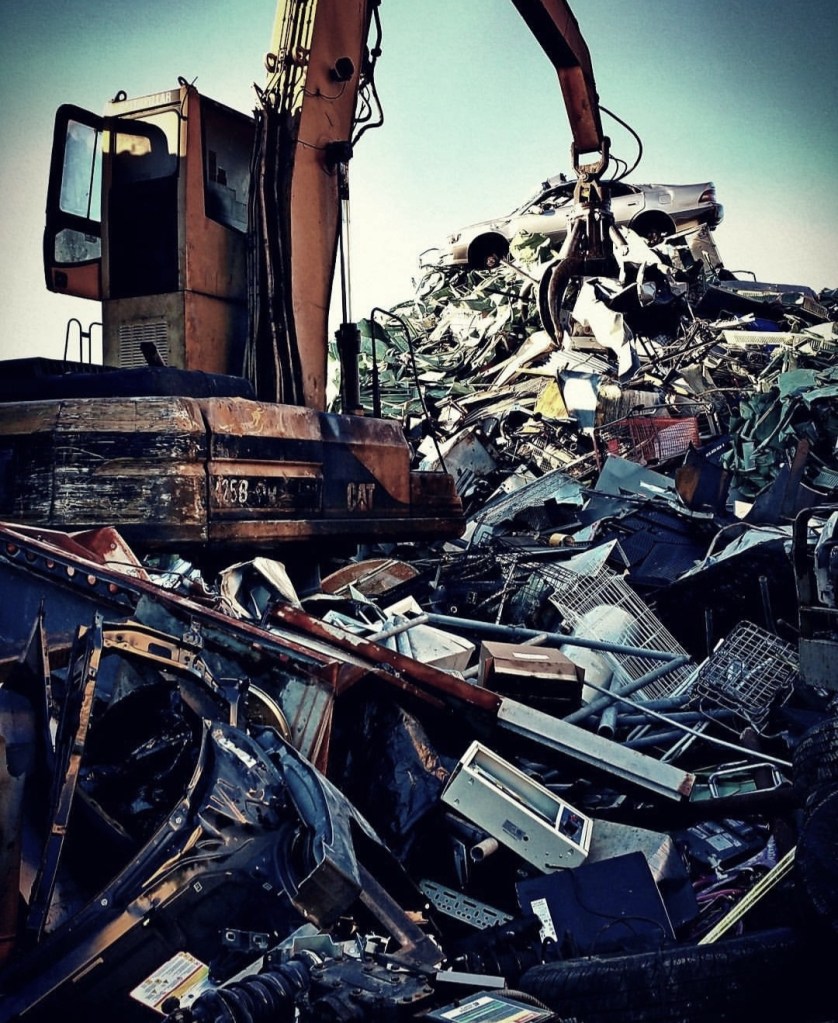 Crown Auto Parts and Recycling LLC automotive scrap yard machinery Queens New York industrial operation